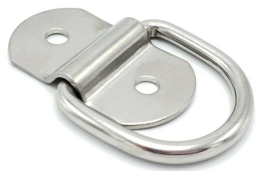 3/16" Stainless Steel Tie Down Lashing D Rings 1000# Rated Trailer  (SS10)