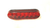 ONE - 6" LED Light Oval Stop Turn Tail Red Red 7 Diode Grommet Trailer Truck RV (J-67-R-LOTOF1)