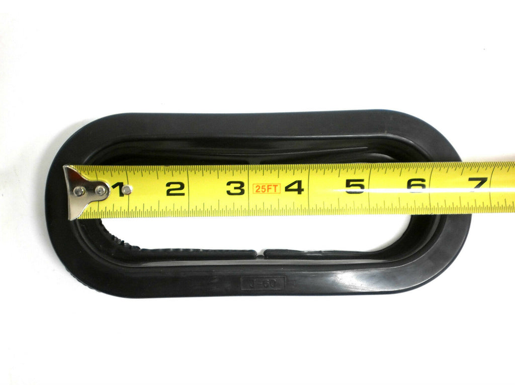6" Oval Black Rubber Grommet Bezel Sealed Beam Light Trailer Truck LED Gasket (J-60-GM)