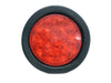 12 (ONE DOZEN)  LED Truck Lights Super Bright 4" Round RED Grommet + plug Kit (J-4412-RK-LOTOF12)