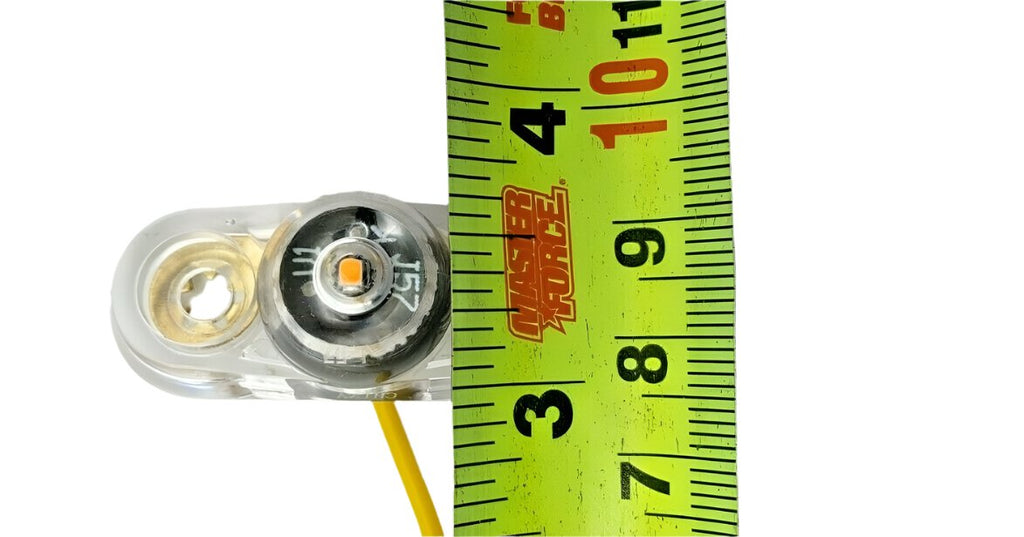 PC Rated Micro LED Trailer Side Marker Amber Clear Light  (J-57-ACS)