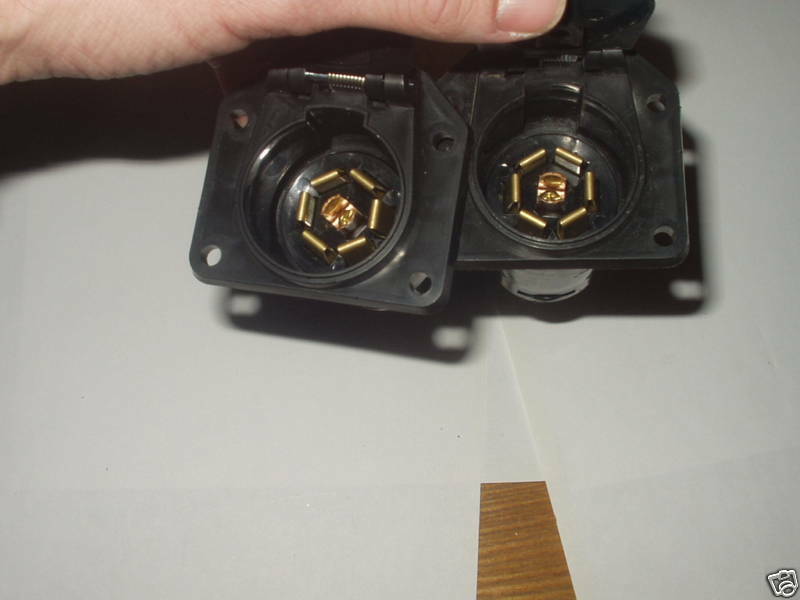 RV Camper Trailer 7way plug "Y" adapter 1-MA to 2 FM Slide in 5th wheel splitter (ADAPT-Y-1M-2FM-SHORT)