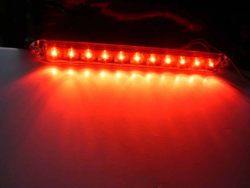 2 -LED 15" Slim Trailer Stop Turn Tail Brake Red Light-Clear Lens, Truck (J-535-RC-LOTOF2)