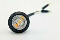 Maxxima 3/4" Mini Amber Clear 3 LED Clearance Marker Light Truck Trailer Jeep (M09300YCL)