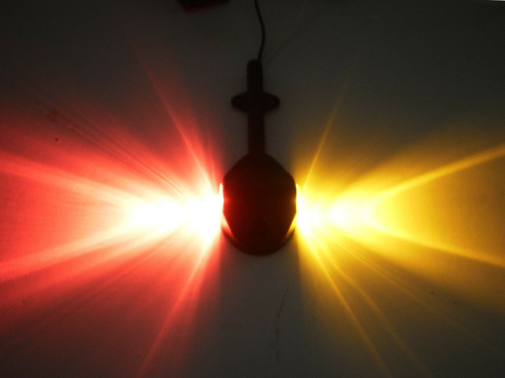 Drivers Right Low Profile LED Amber and Red Fender Marker Light Trailer Camper RV (J-52-FML)