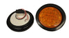 FOUR - 4" Round 12 Diode Amber LED Light Kit Stop Turn Tail Light TecNiq (J-4512-AKLOTOF4)