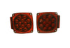 PAIR Boat Trailer LED Box Red Brake Stop Turn Tail Camper Female Plugin Under 80 (J-20245-PAIR)