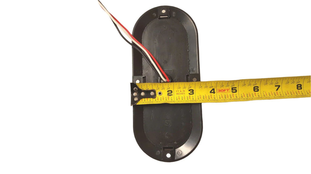 ONE - 6” Oval Red Flange Surface Mount Stop Turn Tail 10 LED Trailer Light (J-66-FR)