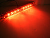 15" Jammy Red Clear Hi Mount Center ID Bar 11 LED Stop Turn Tail Light Trailer Truck (J-5354-RC)