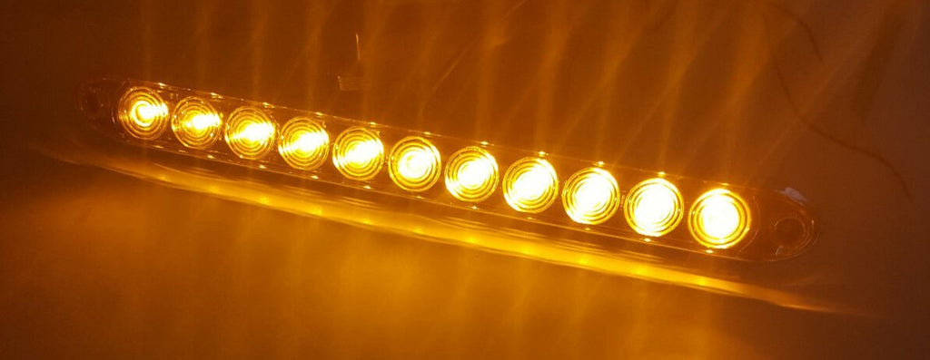 ONE TecNiq 15" Dual Function LED Amber Lights With Amber Lens and Chrome Bezel (T10-AA00-1 + T10-0C00-1)