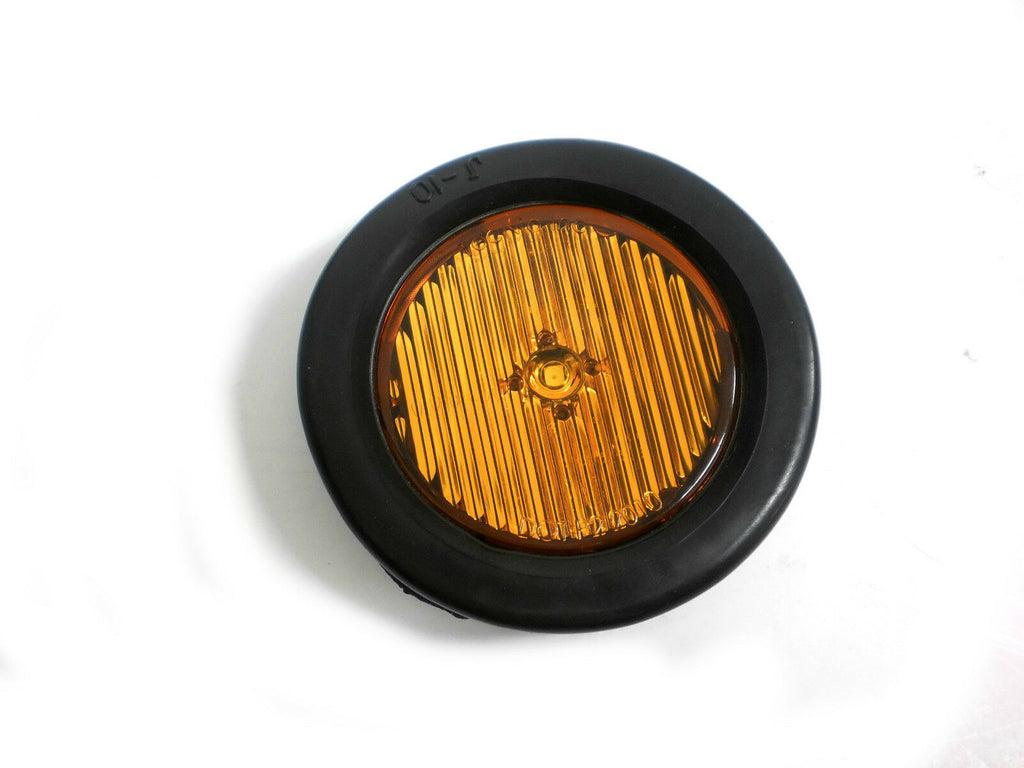 2" Round Black Rubber Grommet Bezel Sealed Beam Light Trailer Truck LED (J-10-GM)