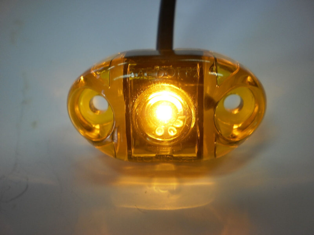 TEN - TecNiq Amber LED Clearance Marker Light Camper Trailer Truck USA (S21-AA00-1-LOTOF10)