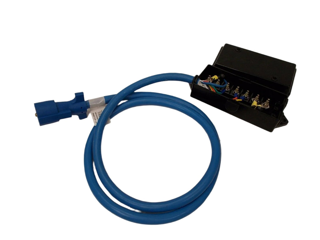 7 Way Plug Inline Pre-Wired Trailer ARTIC BLUE Cord Junction Box 6 Ft Wiring Cable Towing (J-JB-6FT)