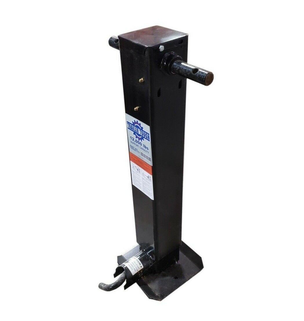 12000# pound lb Square Sidewind Drop Leg Trailer Jack 10K 12K Spring L ...