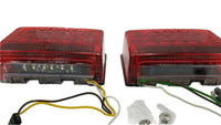 Pair LED Box Stop Turn Tail Trailer Camper RV Lights, (J-72 + J-72-L)