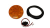 ONE 4" Round Dual Function 12 Diode Amber Amber LED Light Kit 3 Prong Trailer RV (J-4512-AK)