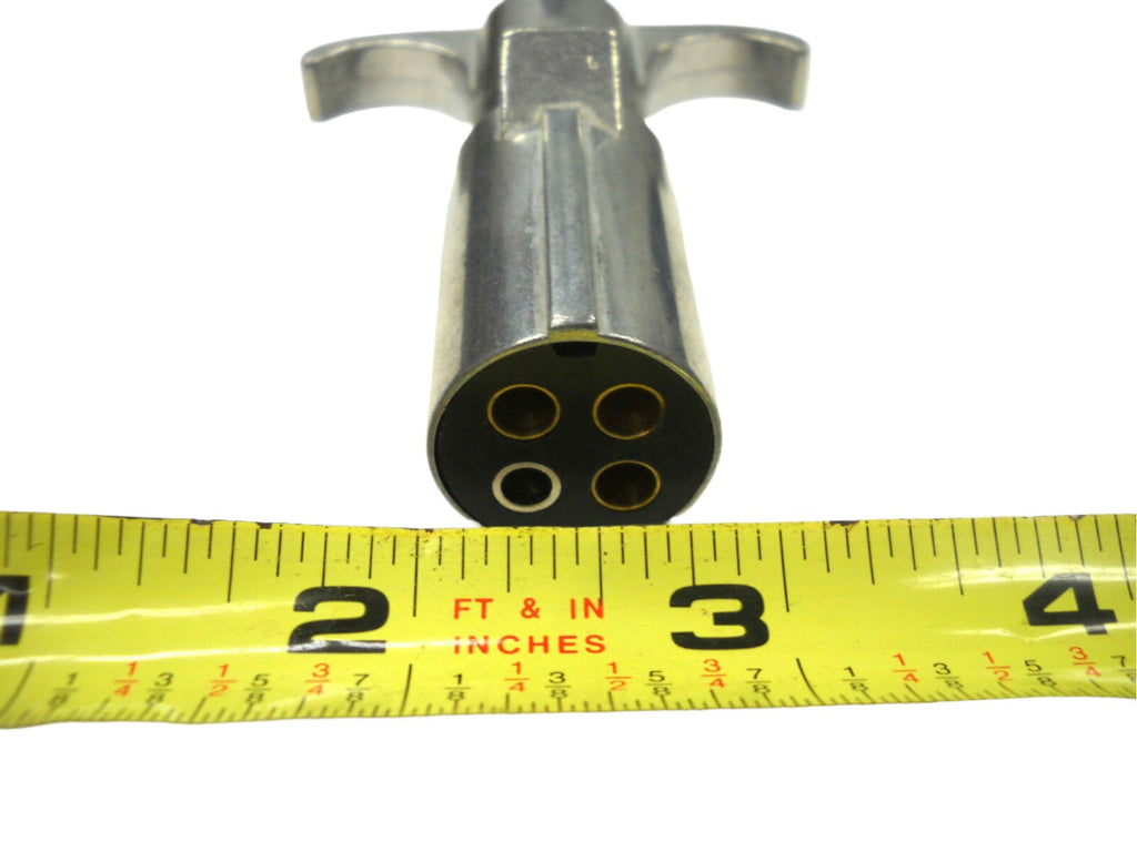 4 Pole Heavy Duty Die Cast Round Metal Trailer End Plug Agricultural Utility Pin (R4TD)