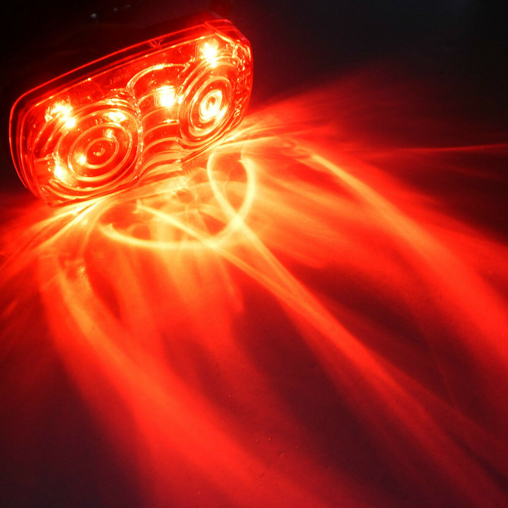 LED Red Bulls eye 2 x 4 Truck Trailer RV Light Marker DOT (J-325-R)