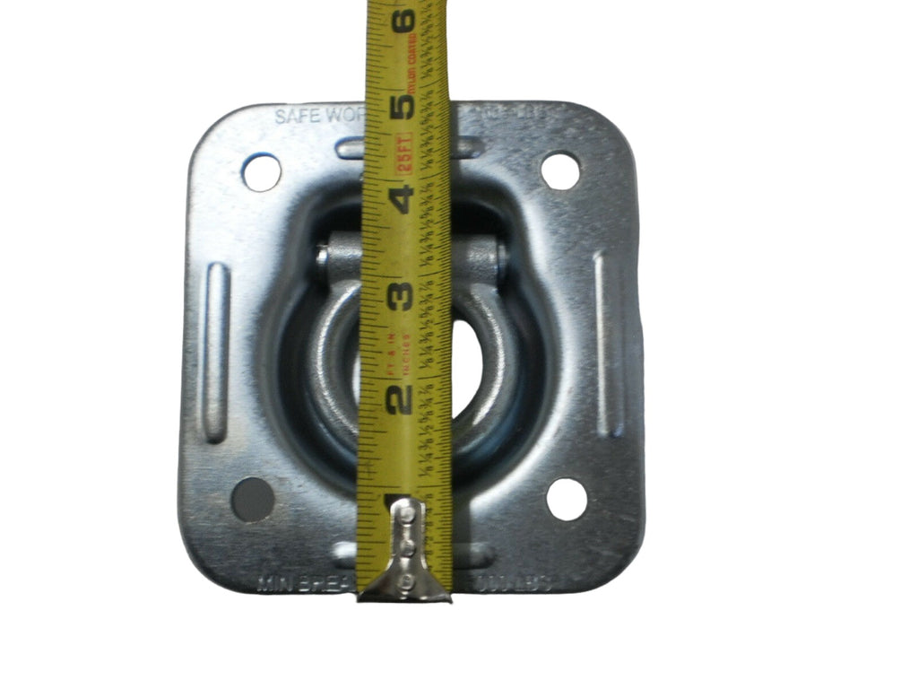 4 - 1/2" Thick Recessed 5000# D Ring Kits w/ Backing Plates & Bolts Car Trailer (RR5K-LOTOF4)