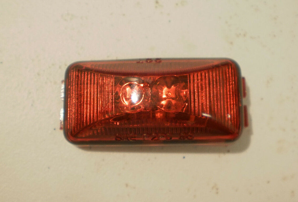 1.2 x 2.5 Red LED Snap in Trailer Marker Light Truck Camper Horse RV Rice (J-5735-R)