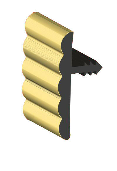 1FT - 1" Brass Insert Screw Cover Trim T Molding RV Marine Car Truck Flexible  (LD4379-99)