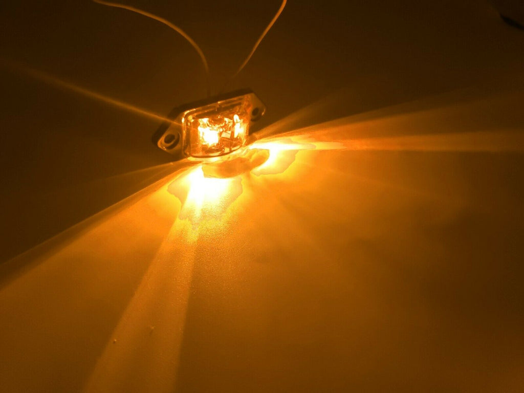 Kaper II 3-3/8" x 1-3/8" Amber LED Clearance Marker Trailer Light P2 P3 Rated (L04-0038A)