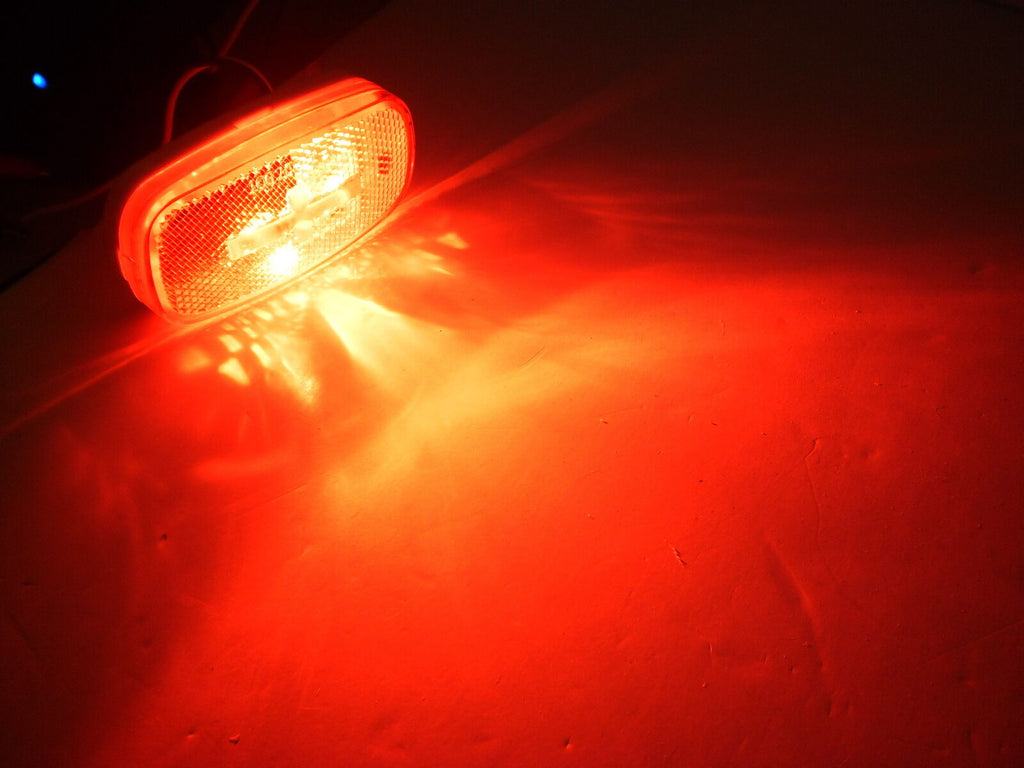 2 - Jammy Trailer ATV Marker Clearance Lights 4" x 2"  LED J-625/626  Red Red (J-625-R X 2)