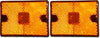 TWO-2 LED Amber Marker Clearance Light Reflective 2x2 3/4"  square stud trailer (J-1025-A2-LOT2)