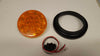 TWO 4" Round Dual Function 12 Diode Amber Amber LED Light Kit 3 Prong Trailer RV (J-4512-AK-LOTOF2)