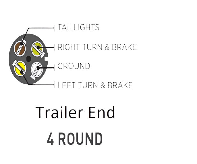 4 Way Round Pin Female Truck Plug, Metal Casing (R4CD)