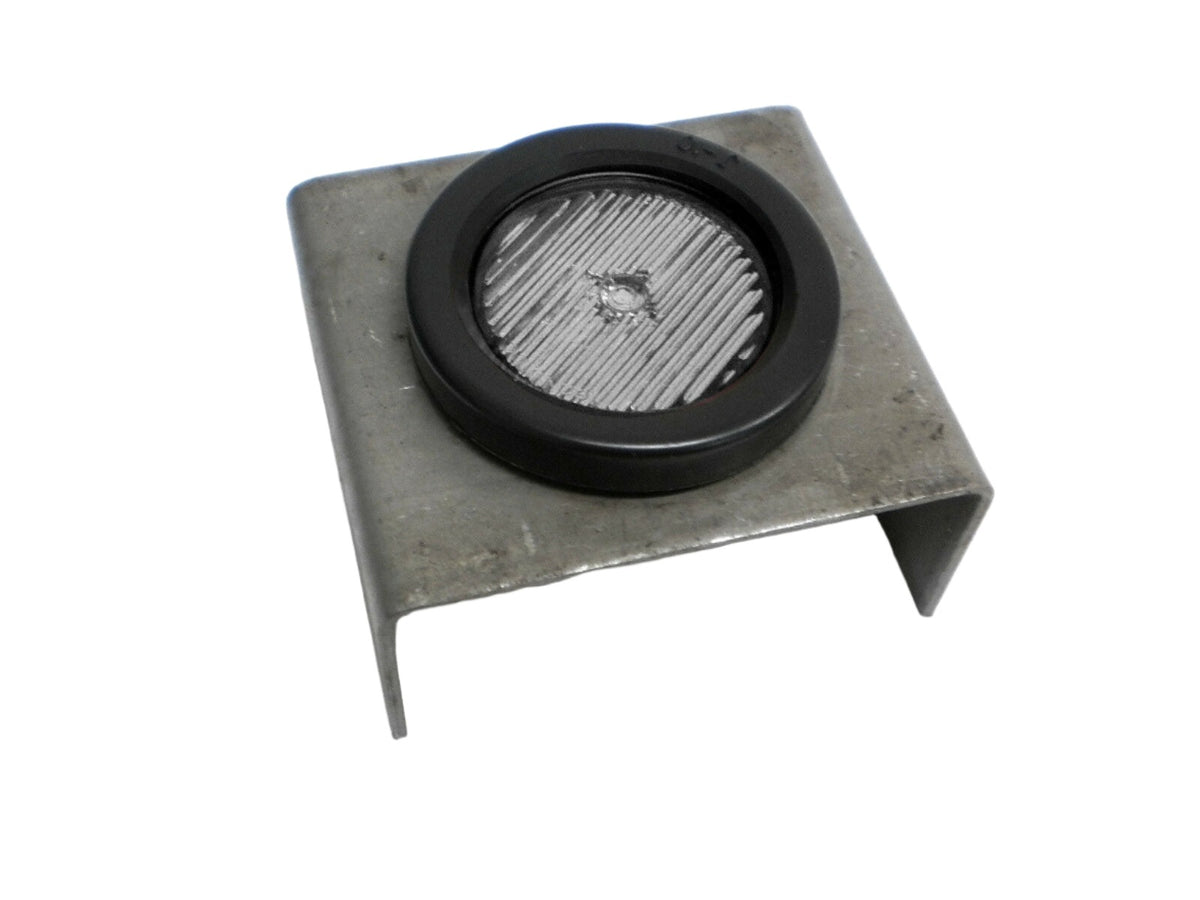 Custom Weld On Bracket Mount with 2" Round Red Clear LED Reflective Light  (S30-RC00-1-KIT + LB-SP)