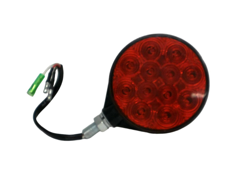 One 4" Round Dual Face Amber Red Stop Turn Tail Light Clearance Pedestal  Mount  (J-755-AR)