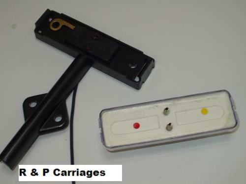 1- LED Marker Fender Light Red/Amber clear w/Base RV Trailer with Fender Bracket (J-5765-ARC-FM)