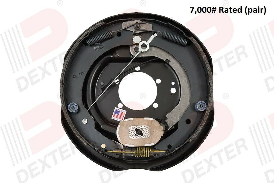 Dexter 12"x2" Never-Adjust Nev-R-Adjust Electric Trailer Brake Backing Plate 7000#  Right Hand (023-465-00)