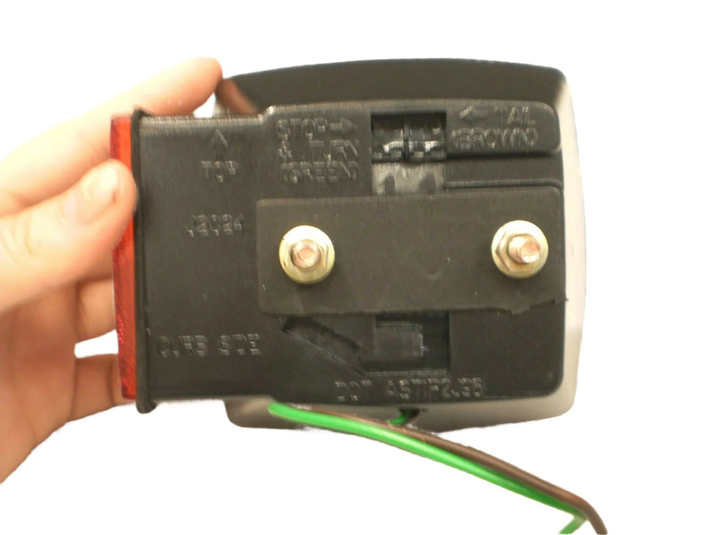 PAIR Boat Trailer LED Box Red Brake Stop Turn Tail Camper Under 80 w/ Wire Leads (J-24245 + J-24245L)