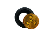 2" Amber Round Sealed Lamp Clearance Marker Light 4 LED Grommet Mount Trailer RV (J-15-AK)