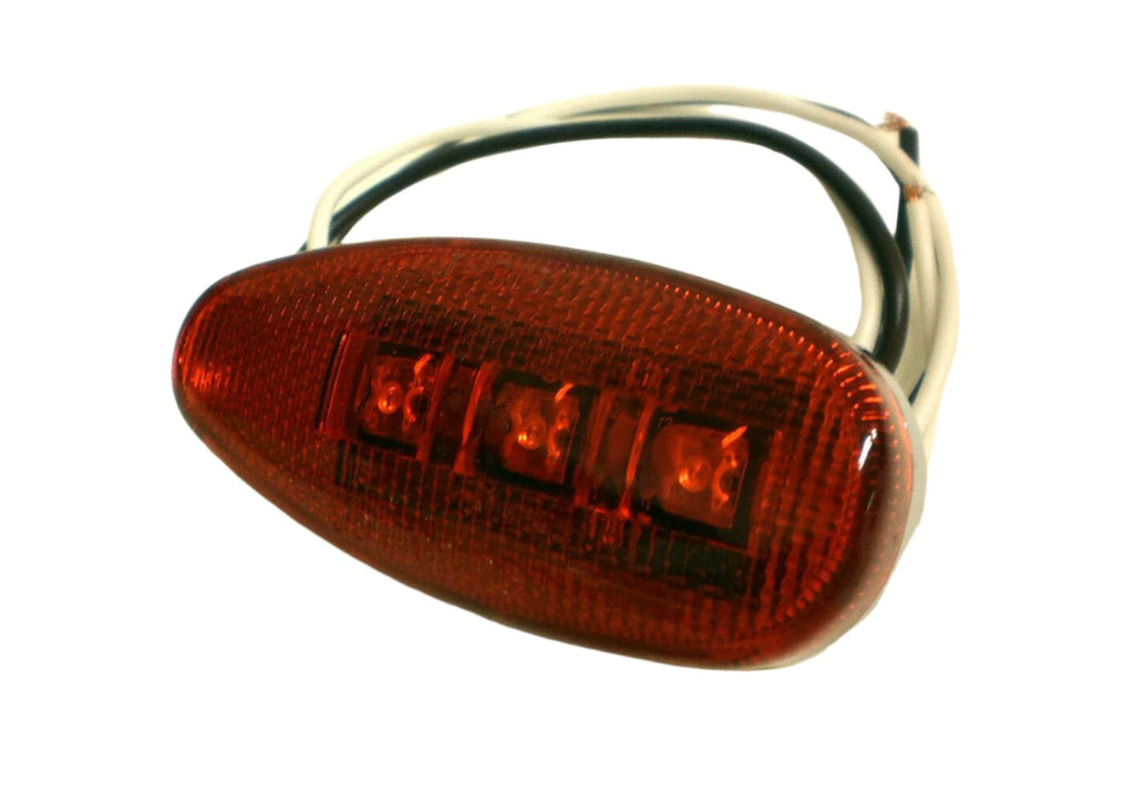 Red LED Teardrop Marker Light Chrome Cab Roof Marker Clearance Light (J-315-R)
