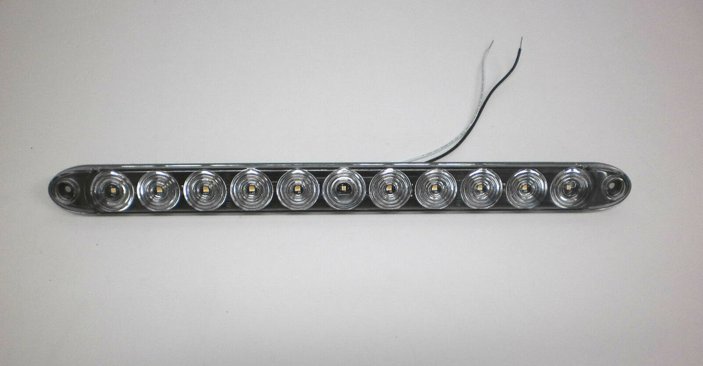 TWO 15" Slimline White LED Back Up Tail Reverse Light TecNiq Trailer RV  USA (T10-LC00-1-LOTOF2)