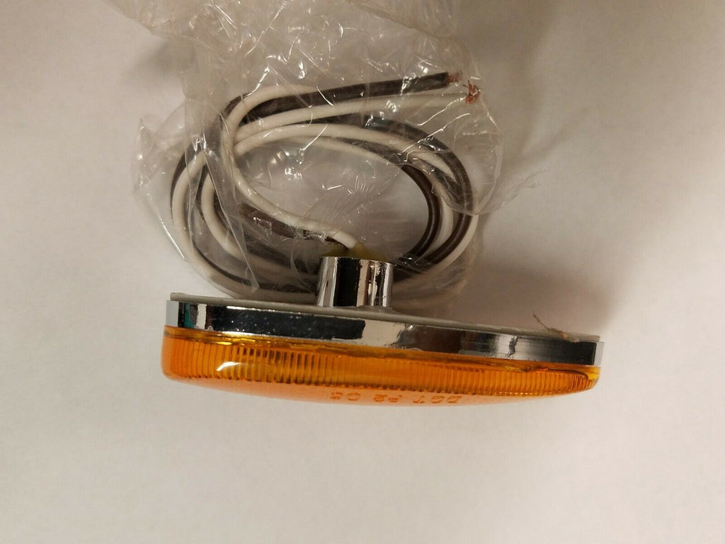 Amber LED Teardrop Marker Light Chrome Cab Roof Marker Clearance Light (J-315-A)