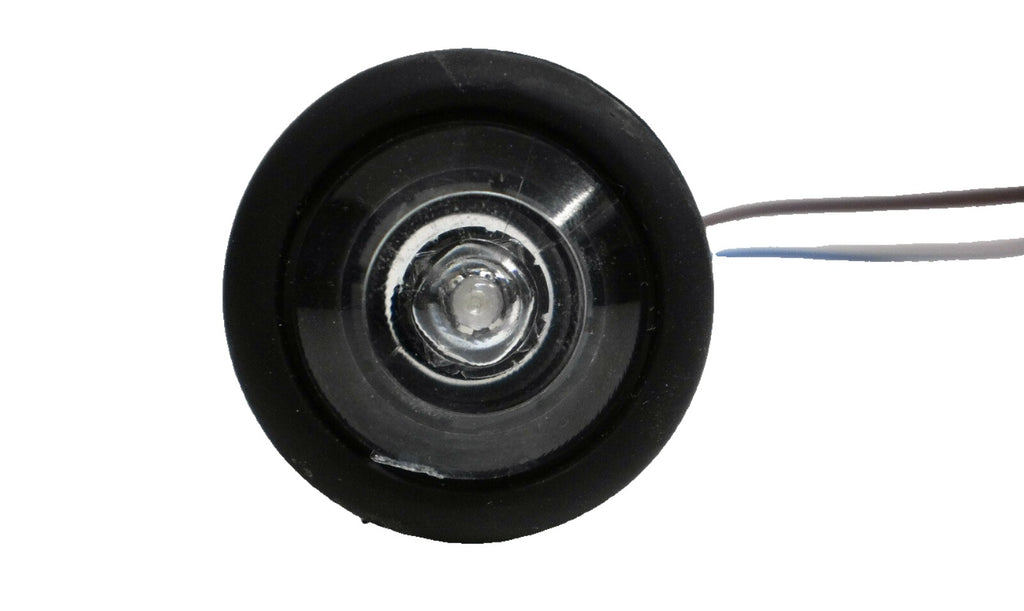 1" Round White Clear Innovative Shorties Marker Clearance Hot Bullet Trailer  (011-5530-1)