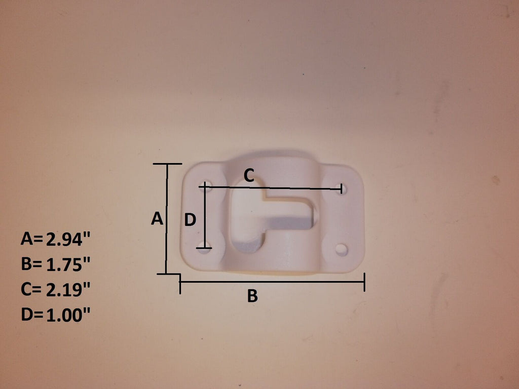 White 90 Degree Angle Door Hold Back Hook Keeper Stop Stopper Trailer Camper RV  (MD490W)