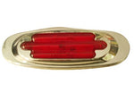 Maxxima LED Red Oval Marker Clearance Light Chrome Trim RV Trailer Truck (M72270R-KIT)