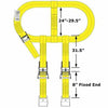 2-Side Mount Wheel Net Strap Cam Buckle Ratchets Flat Hooks Trailer Truck Cargo (SMWN2R51FH-2)