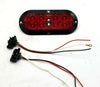 Two 6" Oval Red LED TecNiq Stop/Turn/Tail/Reverse Light Surface Mount Trailer (T70-RWST-KITx2)