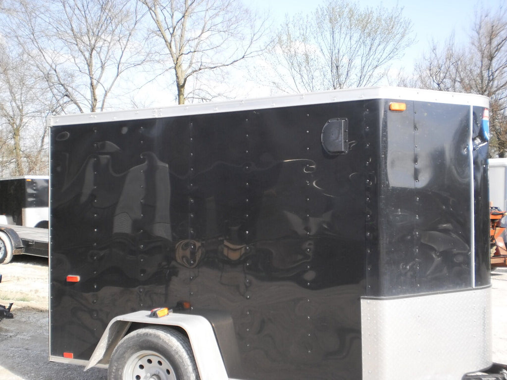 Black Side Wall Forced Air Vent Cowl Exterior Motorcycle Trailer Camper RV  (EVC-DSF-CSR-B)