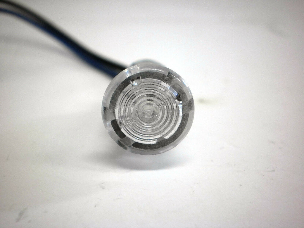 1/2" Amber Clear LED Indicator Light Recess Marker Trailer Dash Car Truck Accent (010-1500-1)