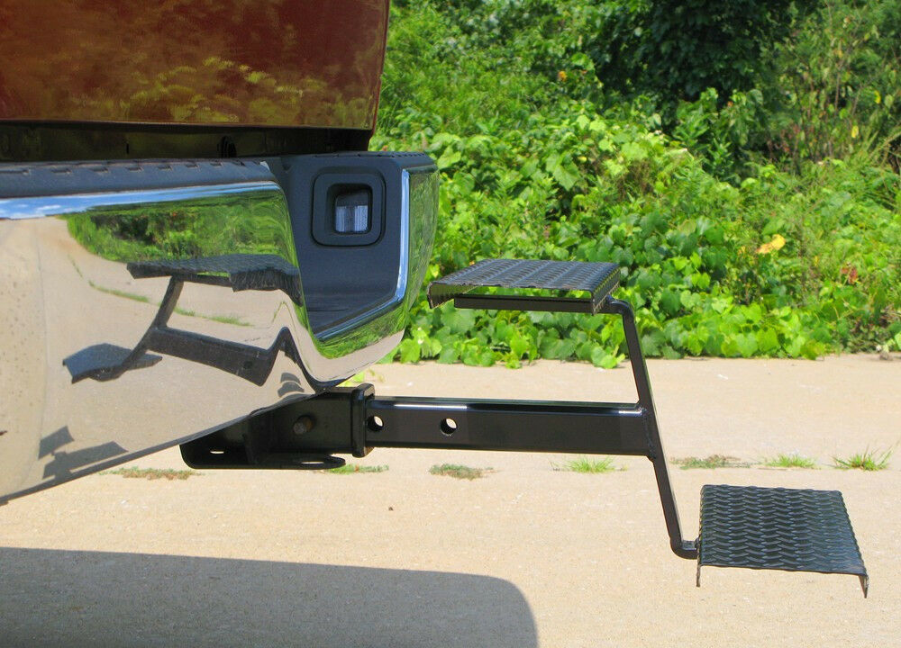 Truck Bed Step- 2" Receiver Hitch Stairs w/ Two steel Steps RV Slide In Camper (RHS2)