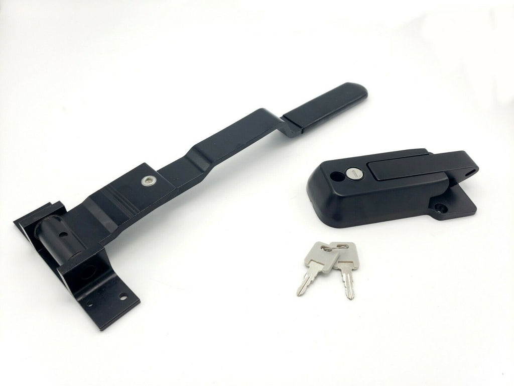 Black Swivel Cam Bar Trailer Latch Handle Door Cambar Cargo W/ Black Lock (scb-b4-blk)