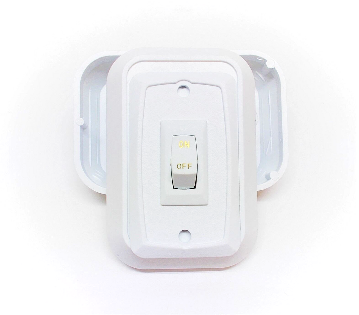 Sigma - 12 volt single on/off switch with plate and bezel standard spade connect (7101-BZ-108)