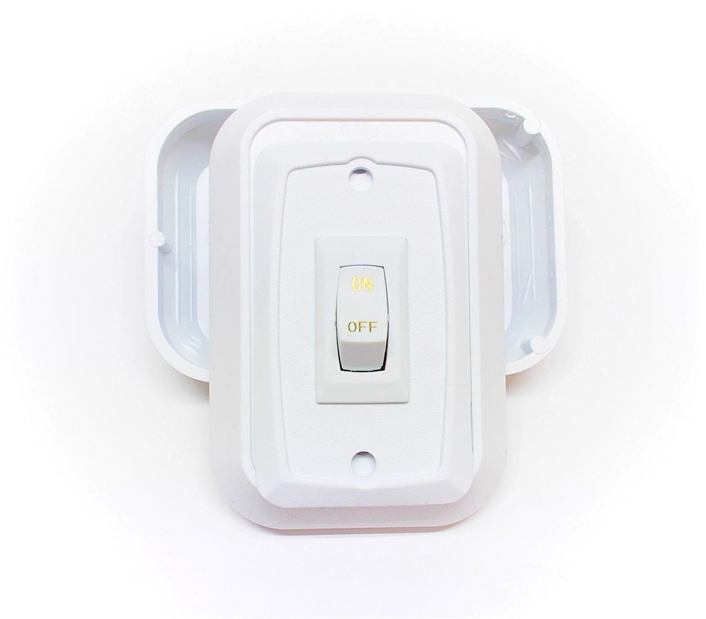 Sigma - 12 volt single on/off switch with plate and bezel standard spade connect (7101-BZ-108)